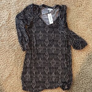 Veronica M Monochrome Abstract Dress